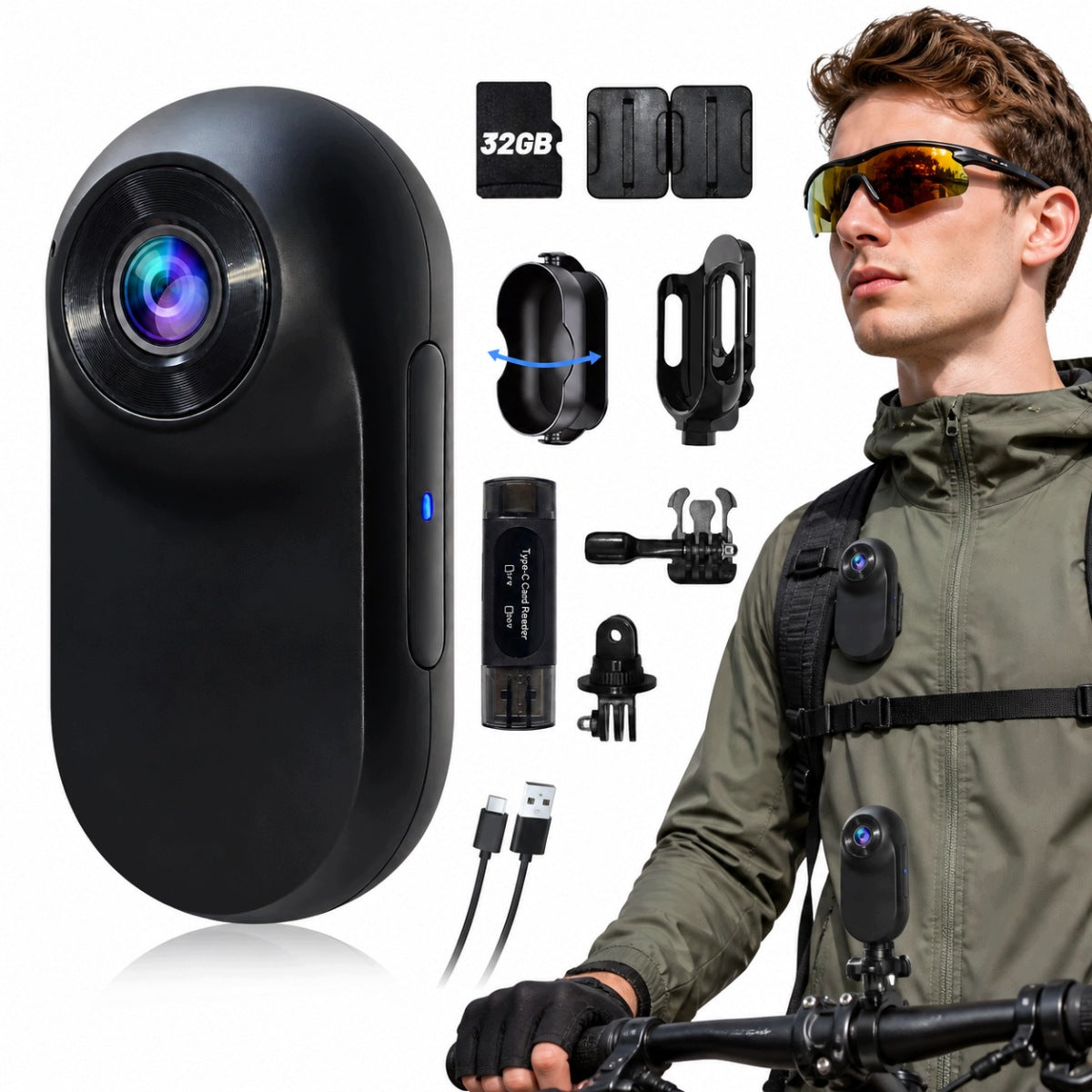 MINI SPORTS CAMERA Full HD 1080p MAGNETIC