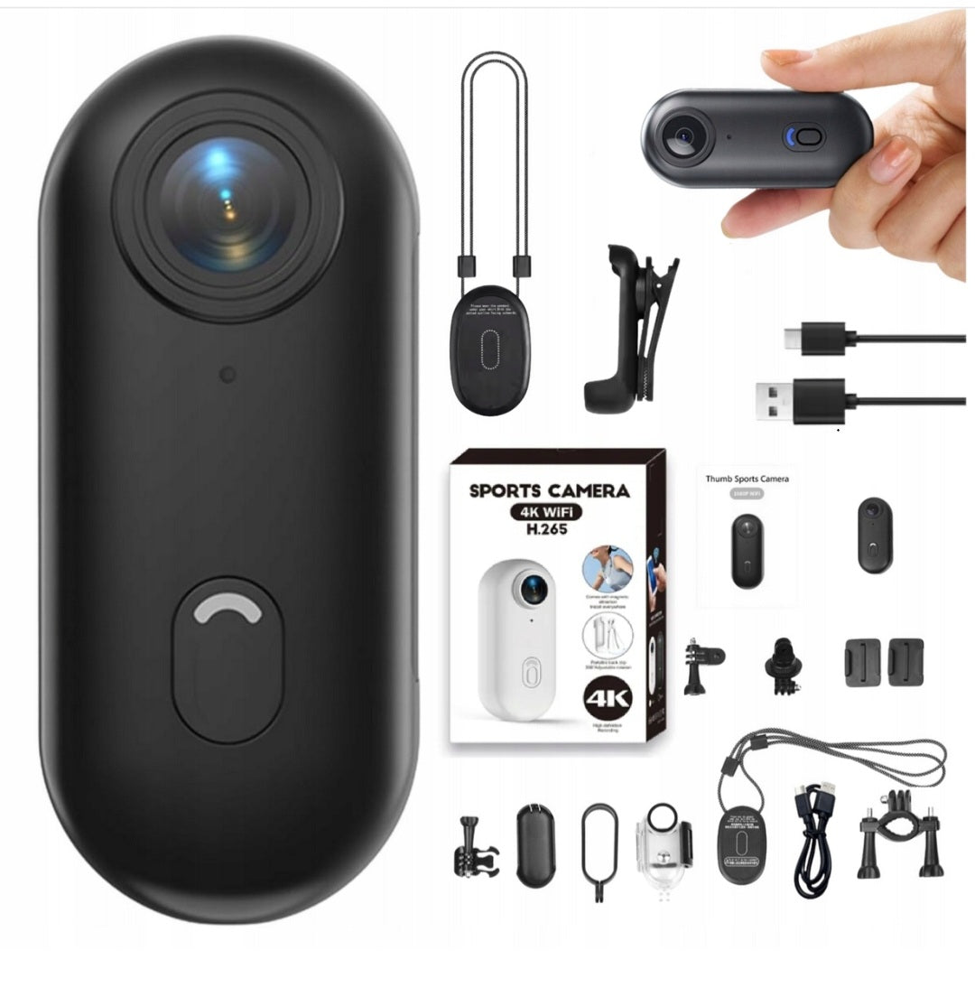 MINI SPORTS CAMERA WiFi 4K WATERPROOF MAGNETIC ACCESSORIES 140° BLACK Manufacturer code kamerka sportowa czarna