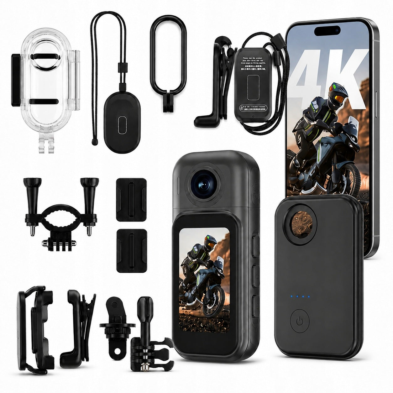 MINI SPORTS CAMERA WiFi 4K WATERPROOF MAGNETIC + ACCESSORY SET PRO