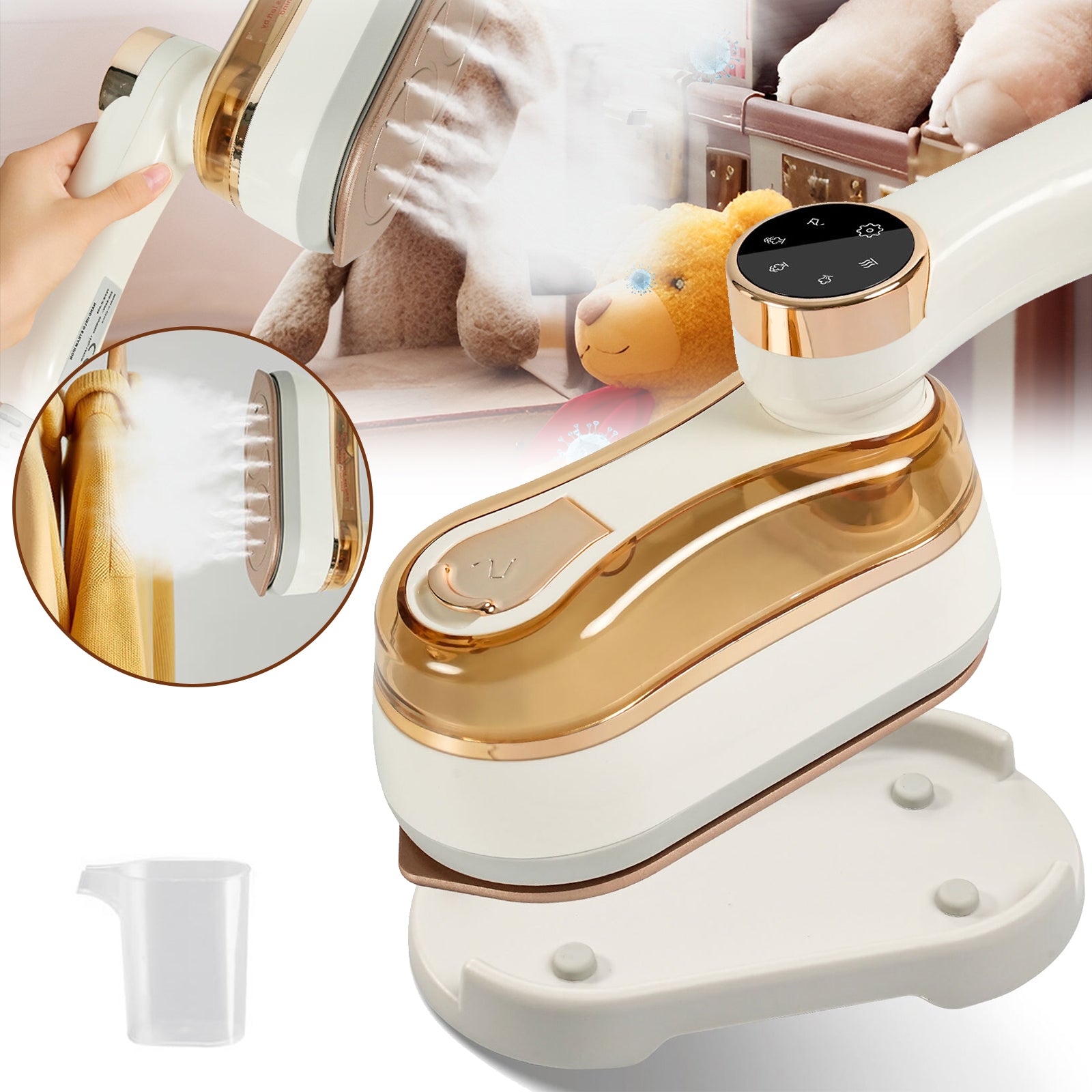 MINI STEAM IRON HANDHELD PORTABLE WIRED TOURIST STEAMER180ML Model UMXBF