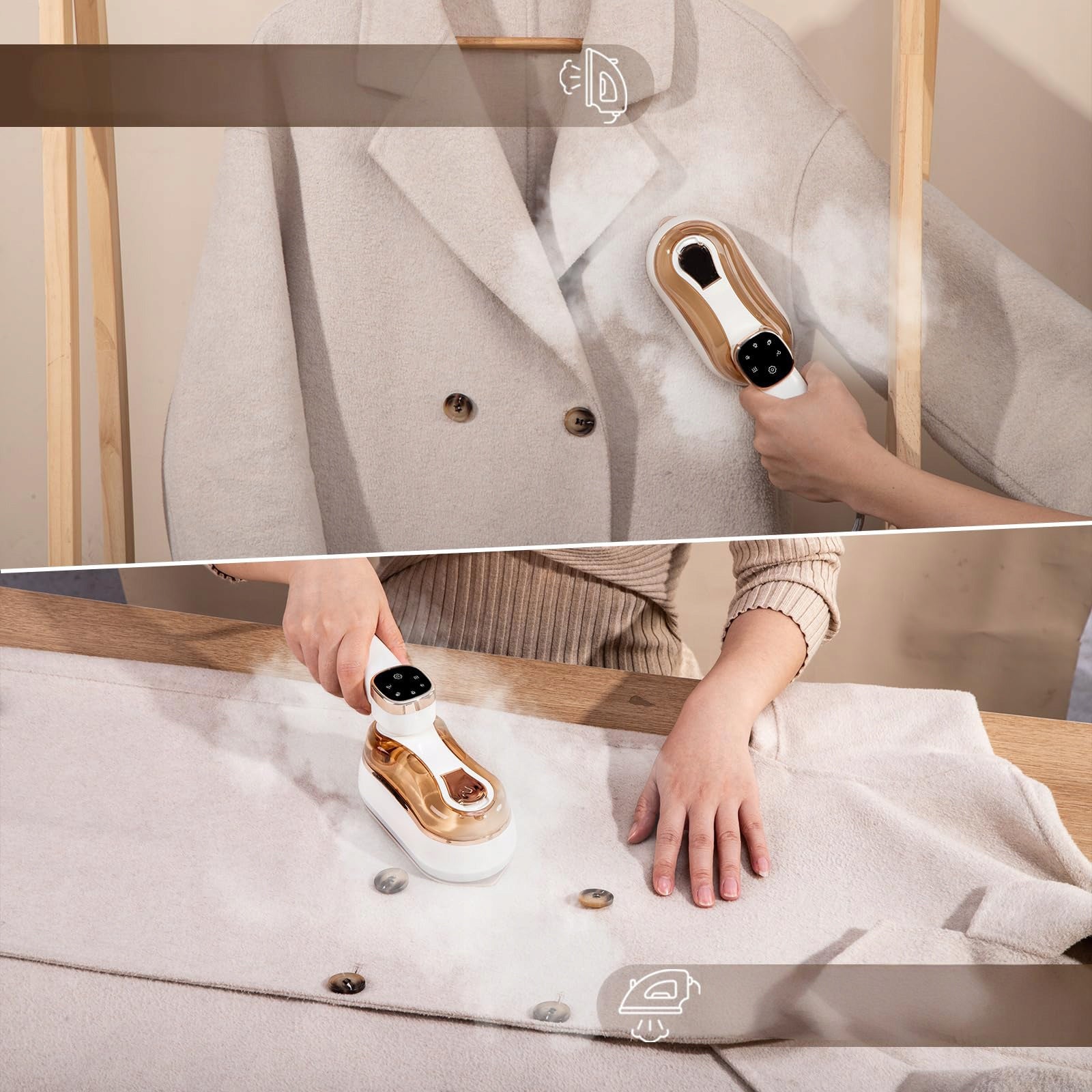 MINI STEAM IRON HANDHELD PORTABLE WIRED TOURIST STEAMER180ML Power 1400 W