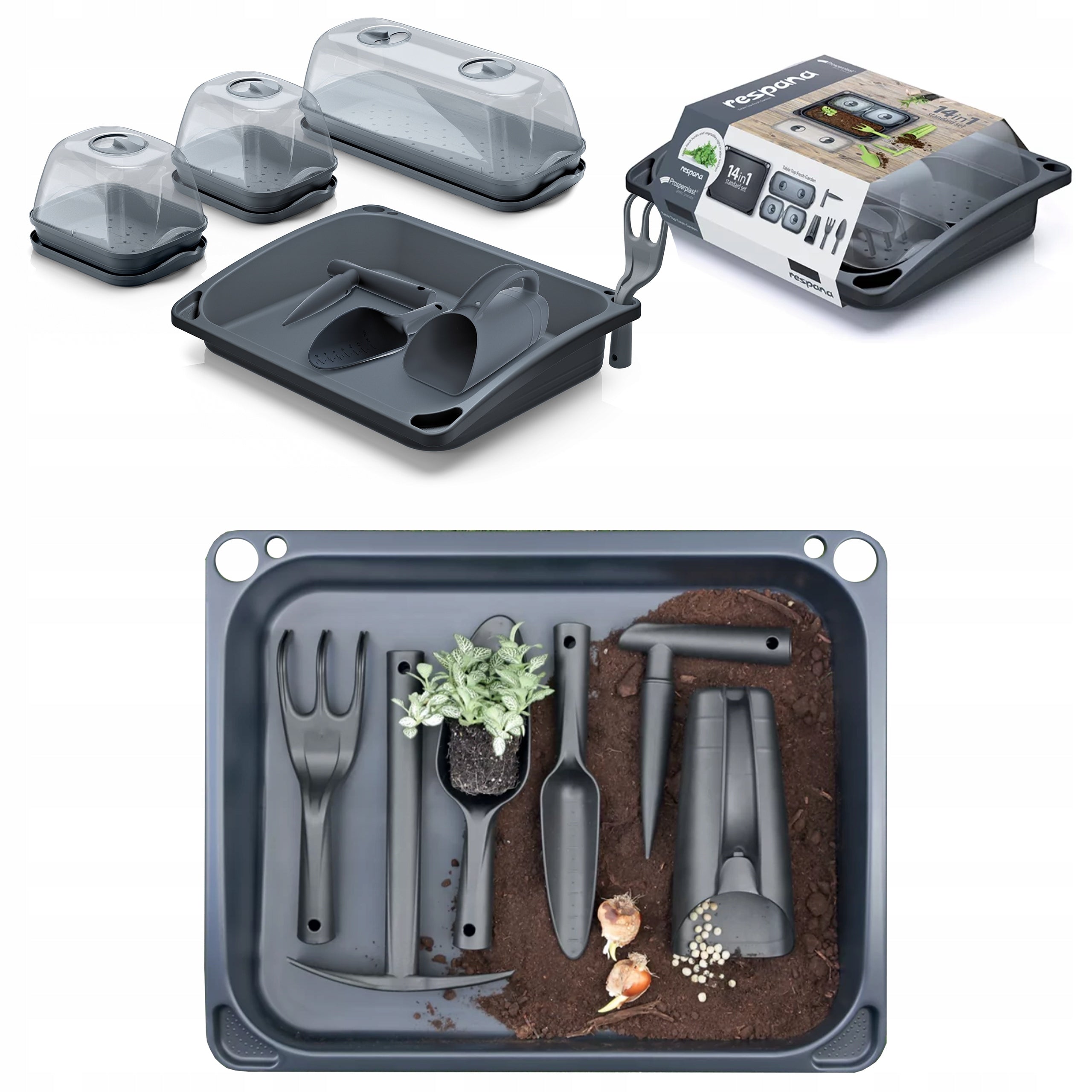 Mini-Gewächshaus-Set Prosperplast, 57 x 46 x 19 cm 