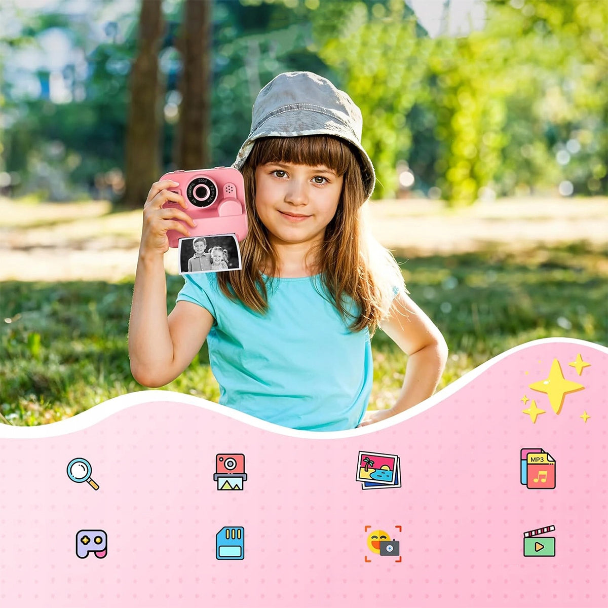 MINI THERMAL PRINTER INSTANT CAMERA FOR KIDS + 32GB CARD Brand no brand