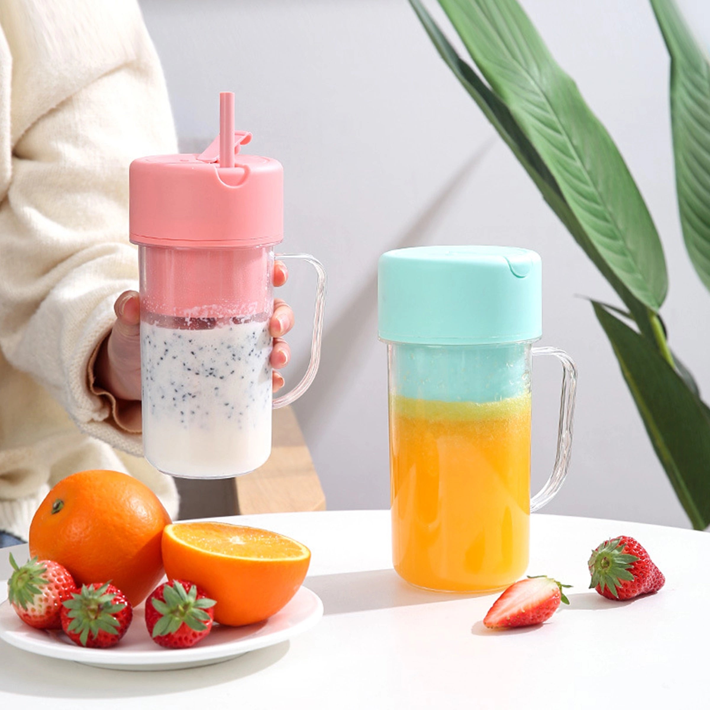 MINI TRAVEL BLENDER 500ML RECHARGEABLE 1500mAh WIRELESS PORTABLE Packaging status original