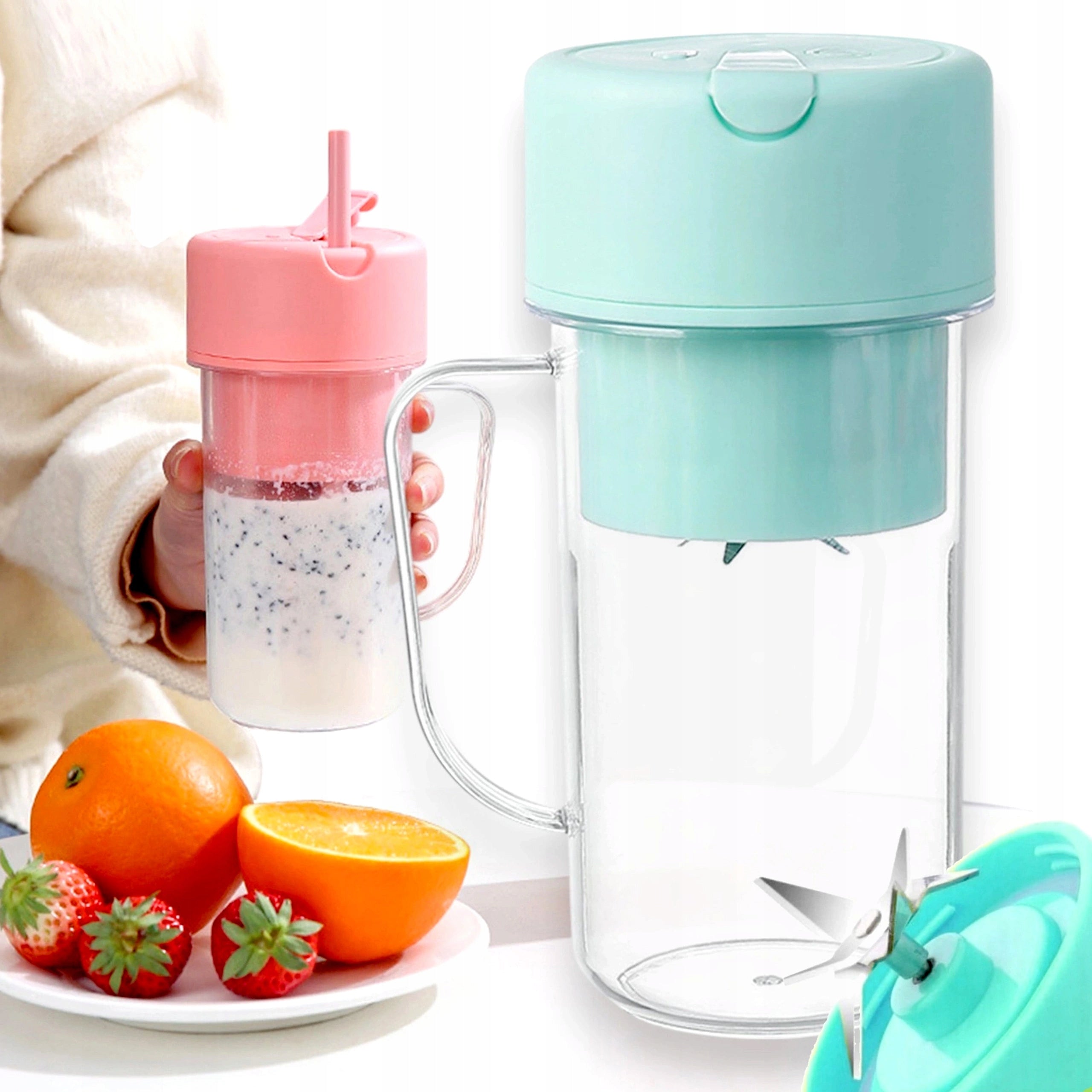 MINI TRAVEL BLENDER 500ML RECHARGEABLE 1500mAh WIRELESS PORTABLE