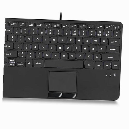 MINI USB BACKLIT KEYBOARD WITH TOUCHPAD FOR COMPUTER WHITE FOR HOME