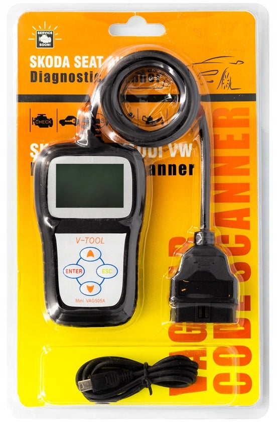 MINI VAG 505A PL MENU OBD-2 diagnostic scanner Volkswagen Audi Seat Skoda Manufacturer code VAG505A