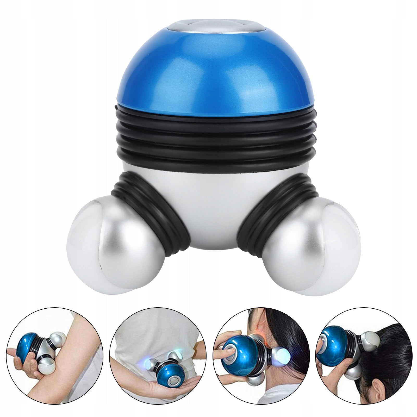 MINI VIBRATING MASSAGER BLUE WITH LED Packaging status original