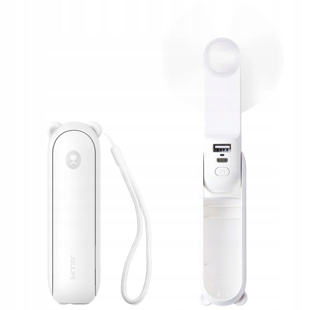 MINI WINDMILL USB C PORTABLE FAN POWERBANK 2000mAh FLASHLIGHT JISULIFE