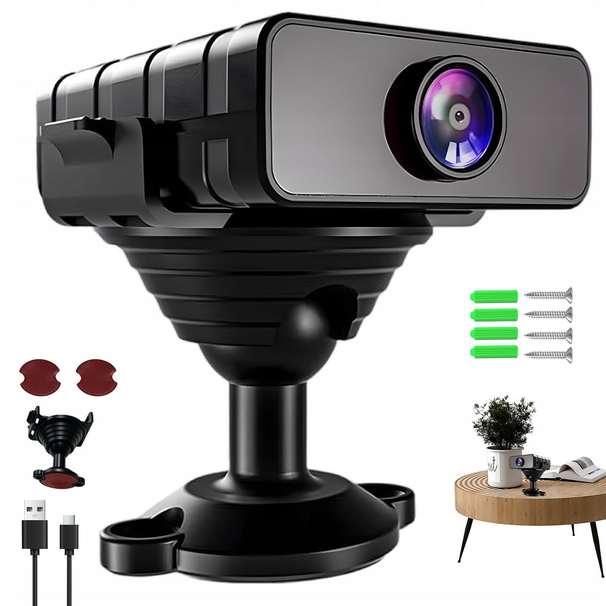 MINI WIRELESS CAMERA WIFI MONITORING WITHOUT SOUND BATTERY BLACK