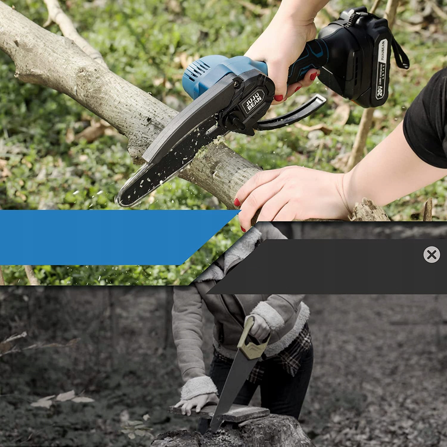 MINIATURE CHAINSAW LIGHTWEIGHT AND EFFICIENT FOR FAST WOOD CUTTING Manufacturer code PIŁA ŁAŃCUCHOWA PILARKA DO DRZEWA 8/6 CALI 2