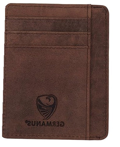 MINIMALIST LEATHER WALLET FOR CREDIT CARDS BUSINESS CARDS MAN