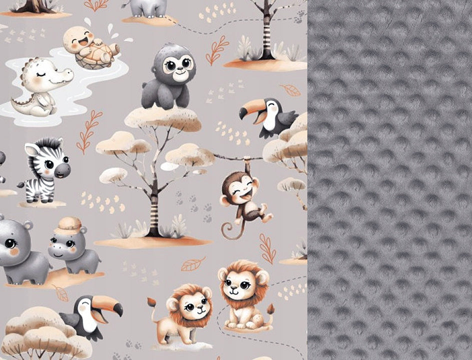 MINKY VELVET CAR SEAT BELT PROTECTORS FUN IN THE JUNGLE