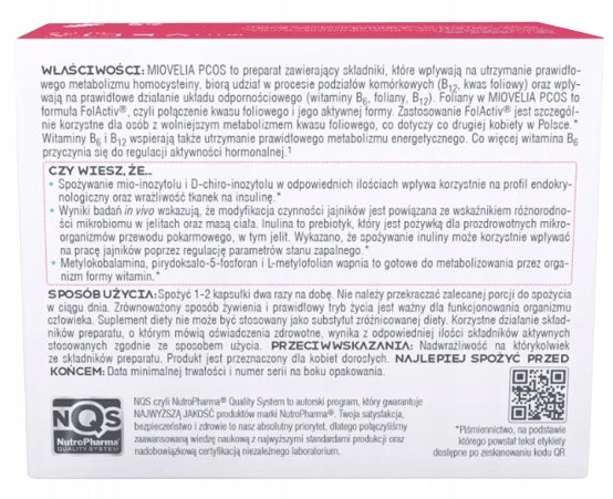 MIOVELIA PCOS for women hormones 60 kaps. Brand NutroPharma