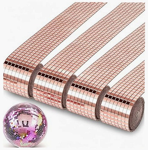MIRROR MOSAIC SELF-ADHESIVE WALL DECORATION 4 ROLLS 6400 PCS.