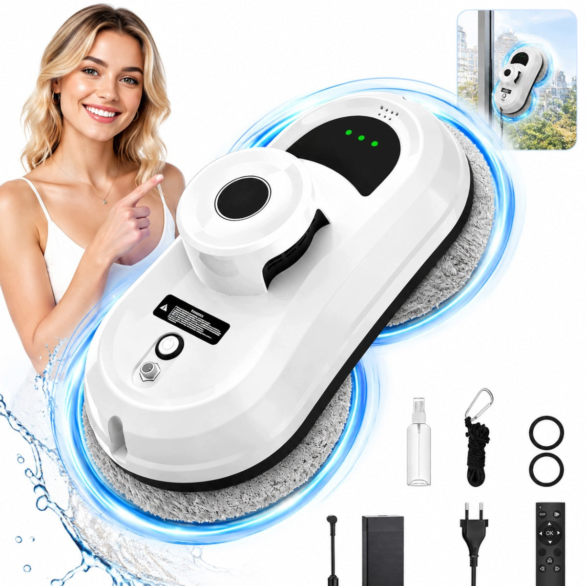 MIRROR WINDOW CLEANING ROBOT WASHER AUTOMATIC SMART SET 90W