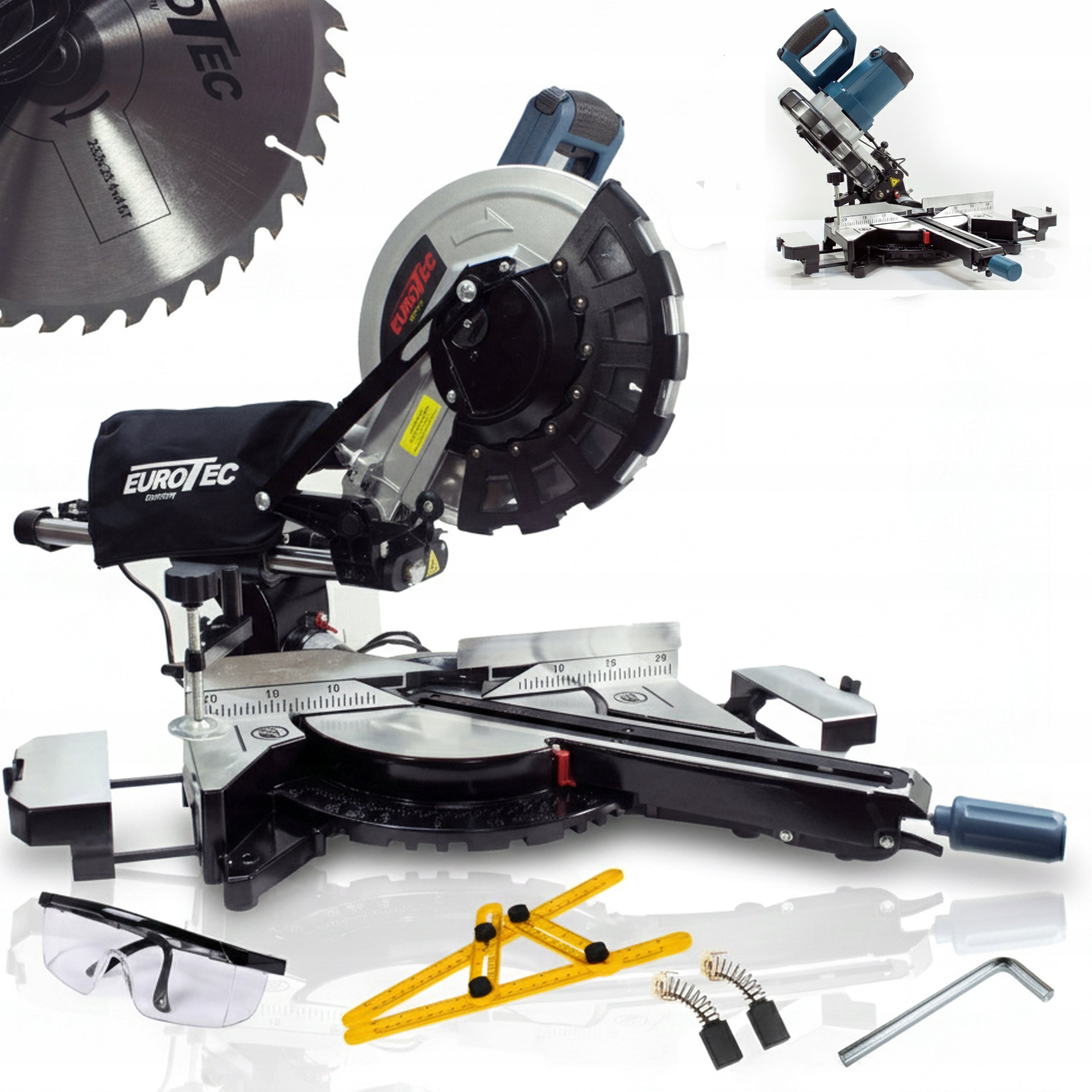 MITER SAW WITH FEED FOR WOOD +LASER +DISC 255mm 40T 3150W