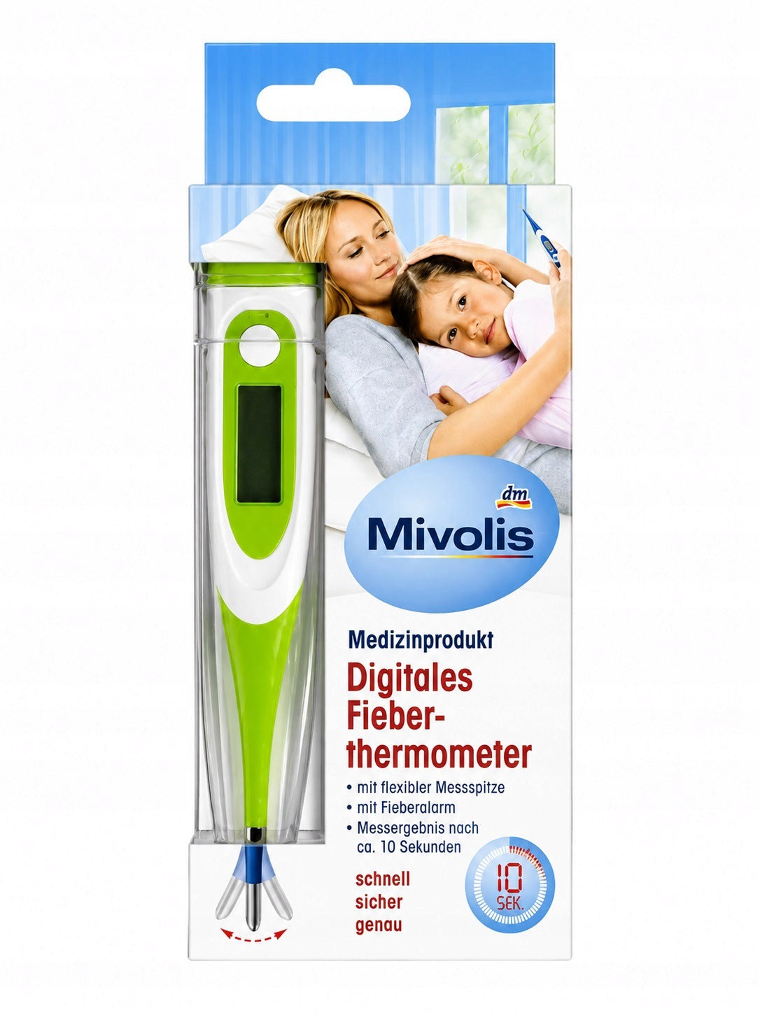 MIVOLIS MEDICAL THERMOMETER ELECTRONIC FLEXIBLE TIP 1pcs Medical device no