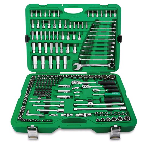MIXED SOCKET WRENCH TOOL SET 1/4" 3/8" 1/2" 216EL TOPTUL