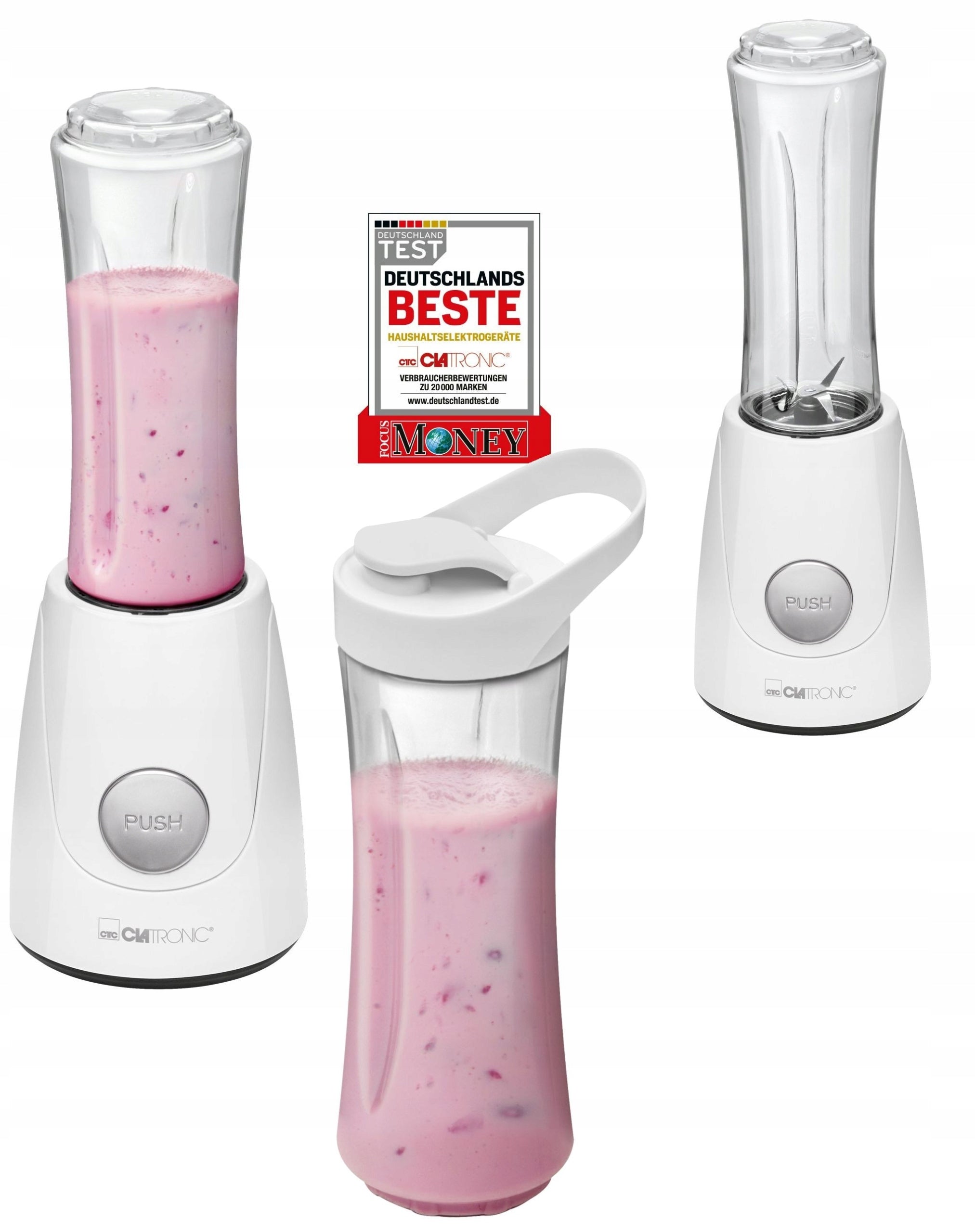 MIXER, CUP BLENDER FOR SMOOTHIE, COCKTAILS CLATRONIC SM WHITE