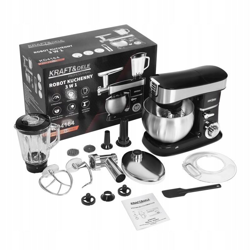 MIXER PLANETARY FOOD PROCESSOR 2200W MULTIFUNCTIONAL 6L ACCESSORIES Packaging status original