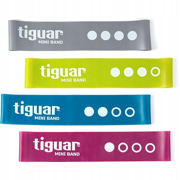 MIni Bands Tiguar Gum Set 4 Levels Exercise Color multicolor