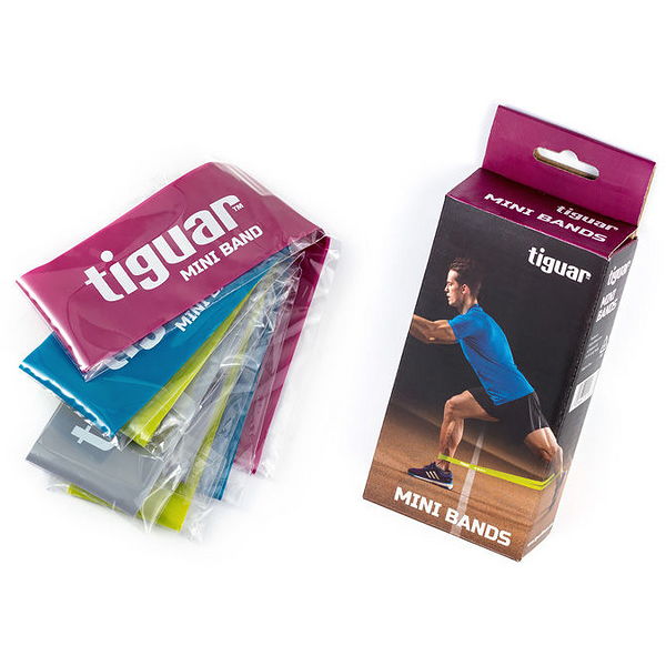 MIni Bands Tiguar Gum Set 4 Levels Exercise Width 50 mm