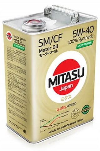 MJ-M12. MITASU MOLY-TRiMER SM/CF 5W-40 100% Synthetic 4L