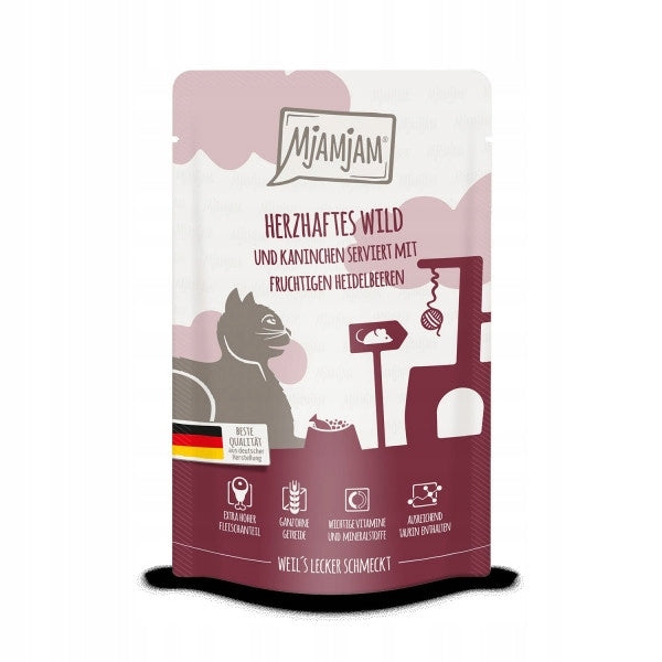 MJAMJAM Wild game with rabbit and blueberries 125g sachet