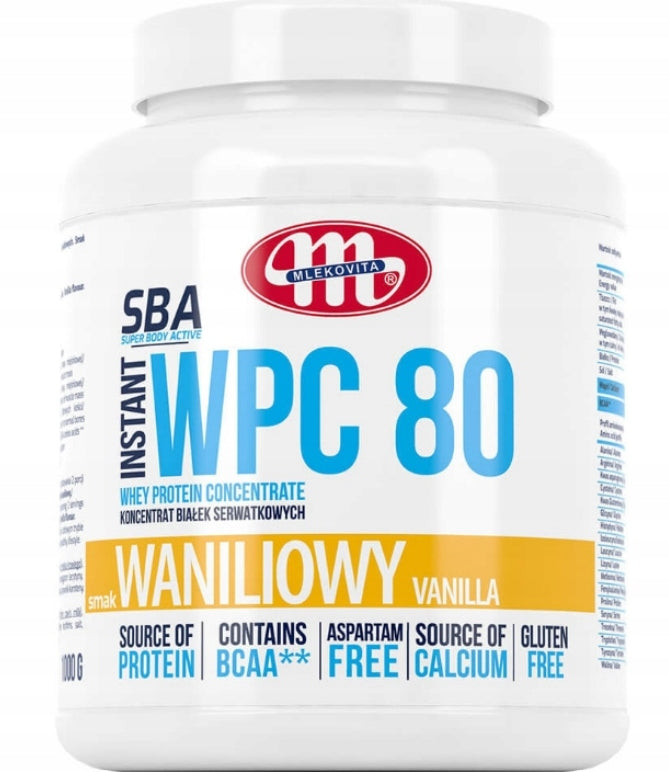 MLEKOVITA SBA INSTANT WPC80 WHEY PROTEIN CONCENTRATE 1000g +FREEBIE 400g
