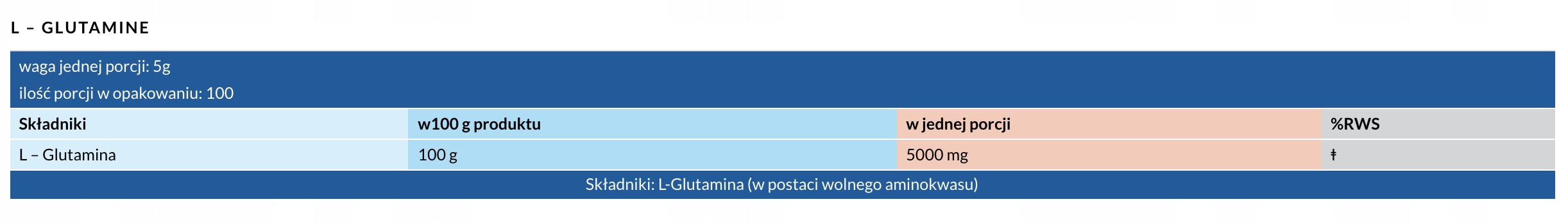 MLO L-GLUTAMINE 250g PURE L-GLUTAMINE Expiration date at least 1 year from the date of purchase