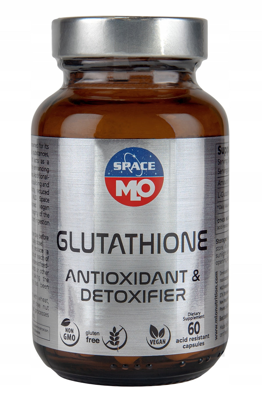 MLO Space L-Glutathione (reduced) Antioxidant - 60 acid-resistant caps.
