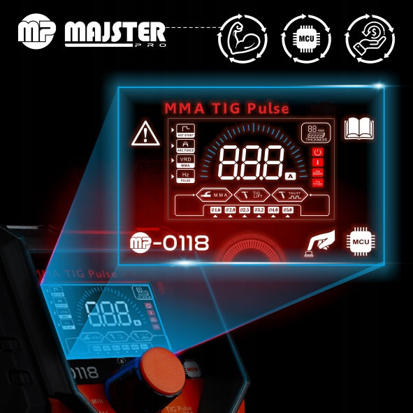 MMA INVERTER WELDING MACHINE TIG Lift TIG DIGITAL MP0118 + PULSE Model MP0118