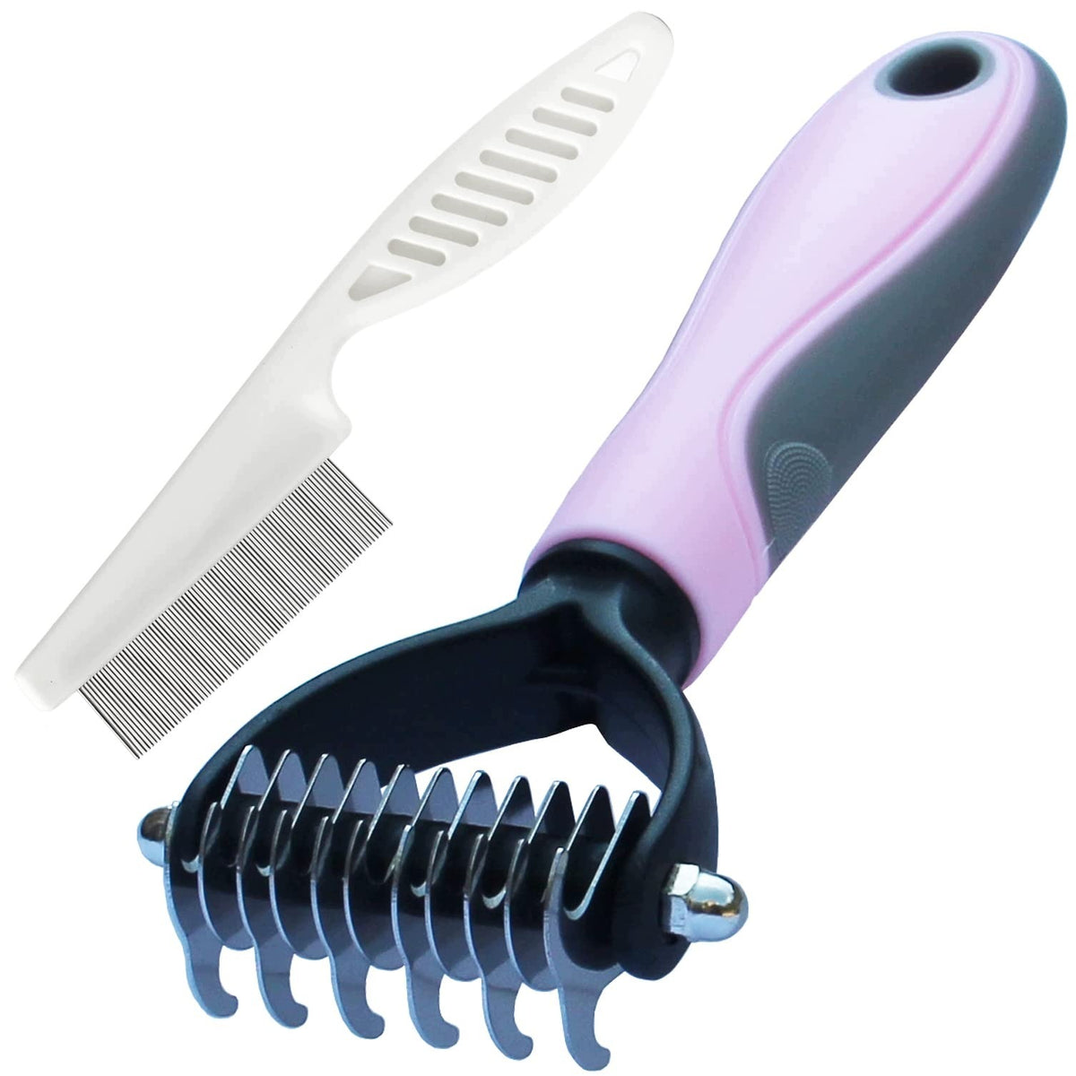 MMSGA DOUBLE-SIDED UNDERCOAT SCRATCHING COMB FOR DOGS AND CATS SET