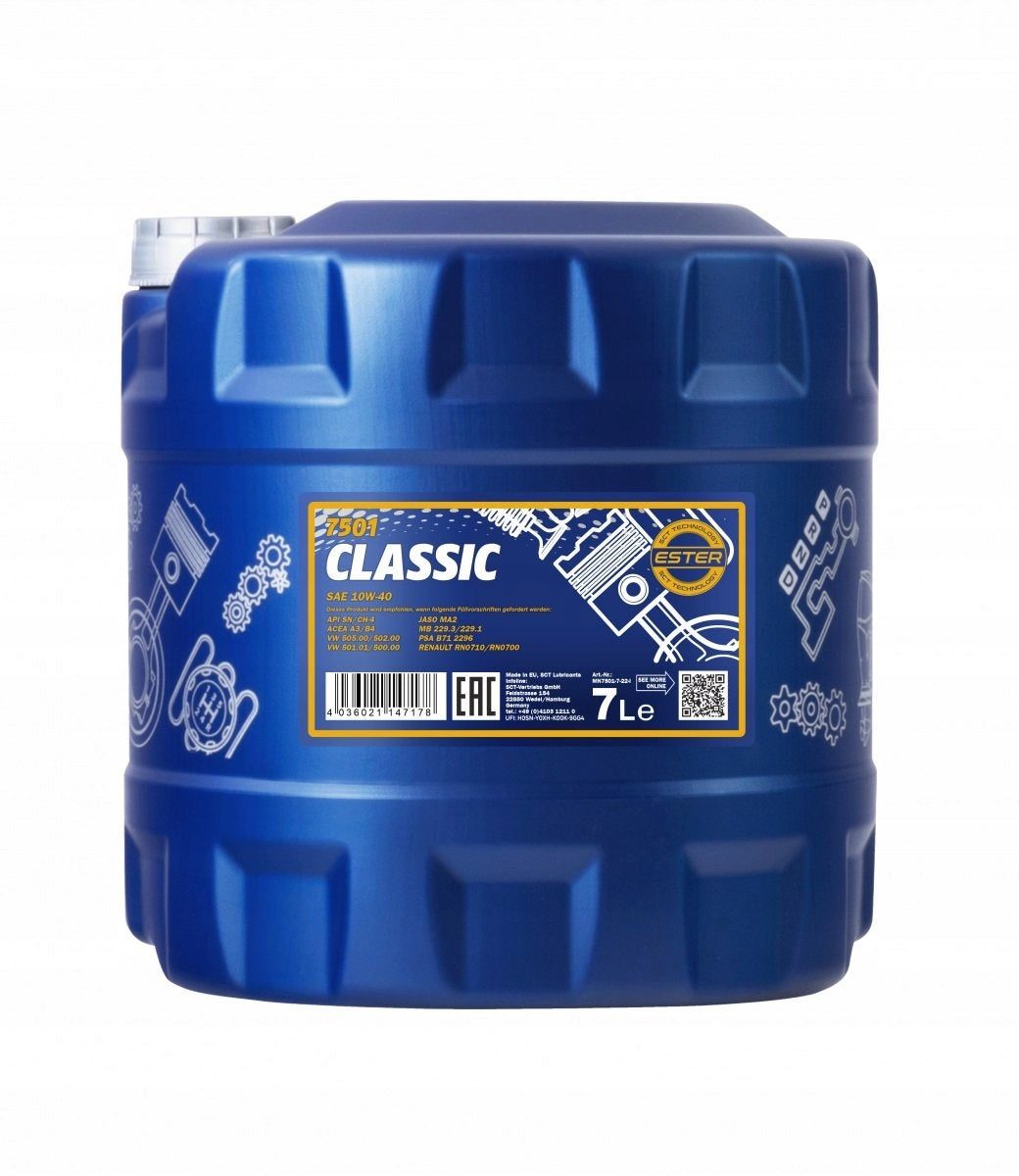 MN7501-7 MANNOL ENGINE OIL 10W/40 CLASSIC 7L MANNOL