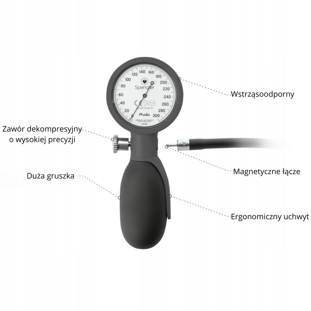 MOBI Medical Clock Blood Pressure Monitor with Magnetic Port Navy Blue Medical device yes
