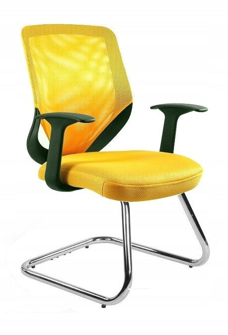 MOBI SKID Armchair Yellow Skid Chair Mesh Fabric Brand Unique
