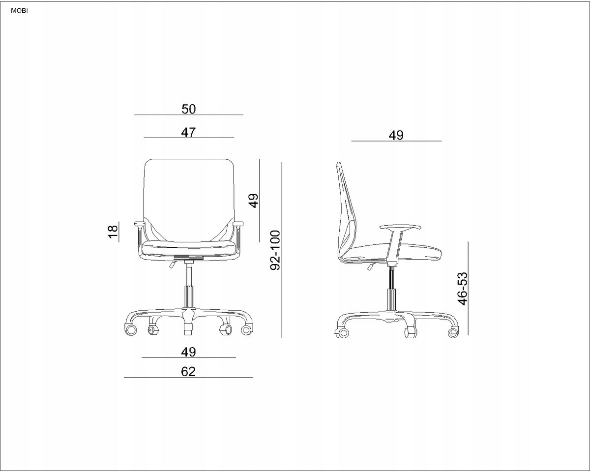 MOBI office chair blue mesh fabric Unique EAN (GTIN) 5908242403557