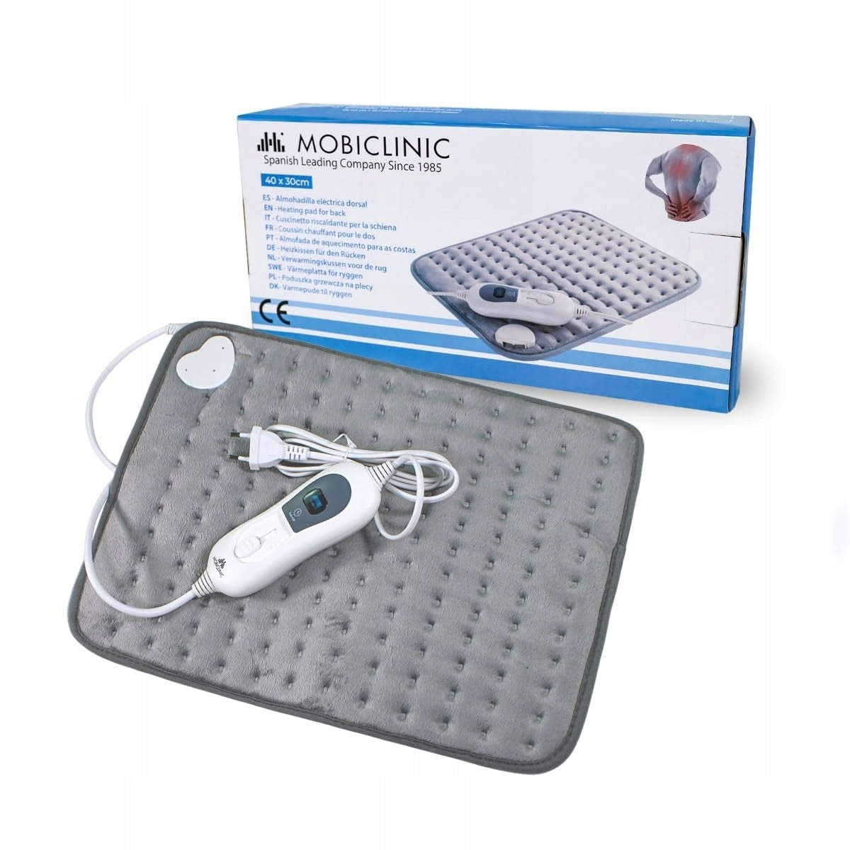 MOBICLINIC Heating Pillow 3 Levels 40x30 cm 100W Grey