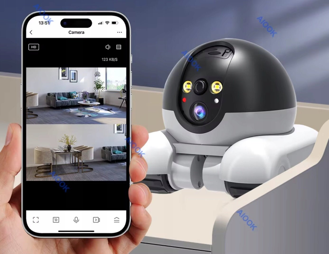 MOBILE DRIVING CAMERA FOR MONITORING CHILDREN HD 8MP 4K WIFI AI Packaging status original