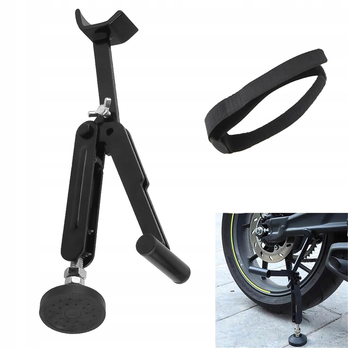 MOBILE MOTORCYCLE LIFT FOR TIRE MAINTENANCE ADJUSTABLE Packaging status original