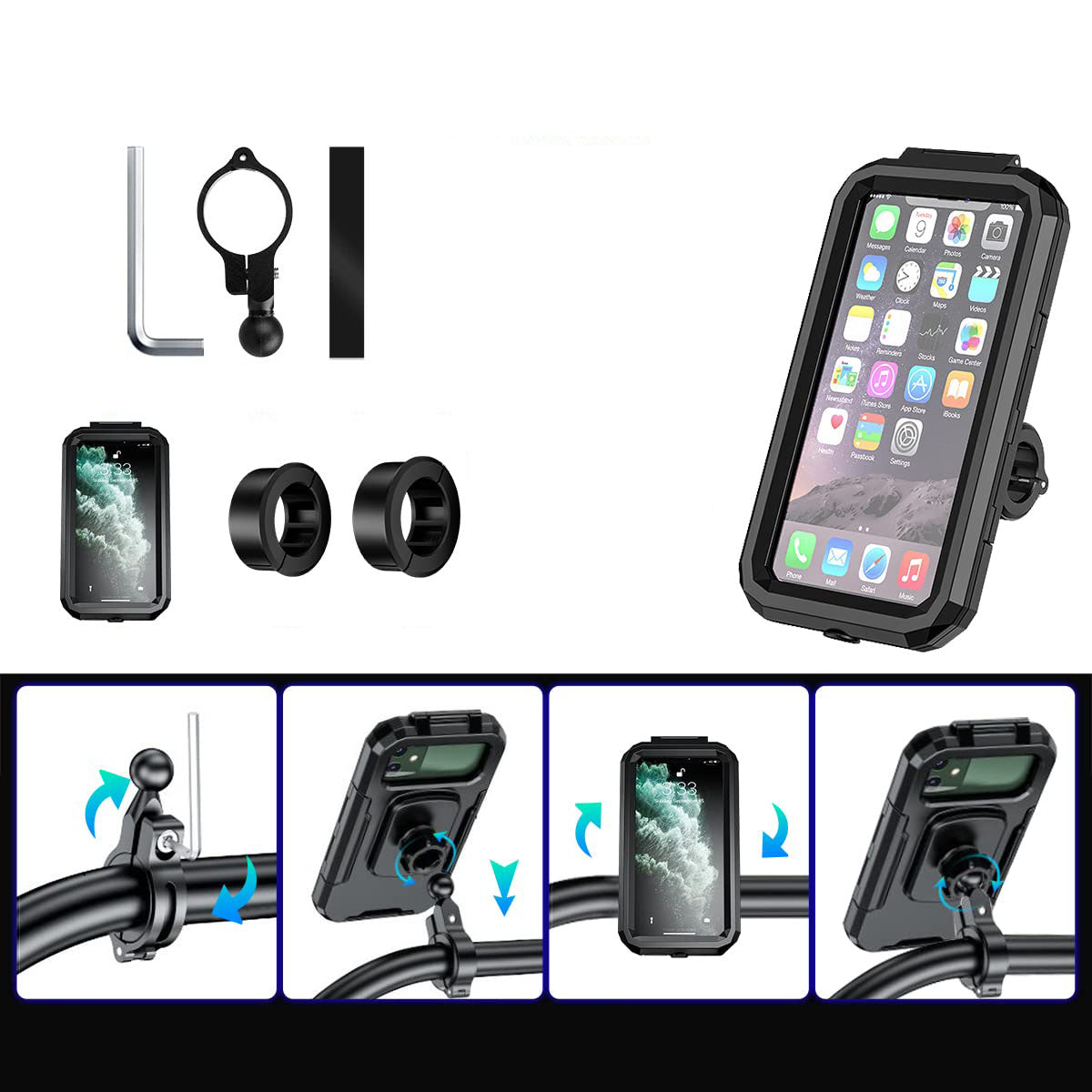 MOBILE PHONE HOLDER, WATERPROOF BICYCLE BAG FOR SMARTPHONES Manufacturer code Uchwyt na telefon