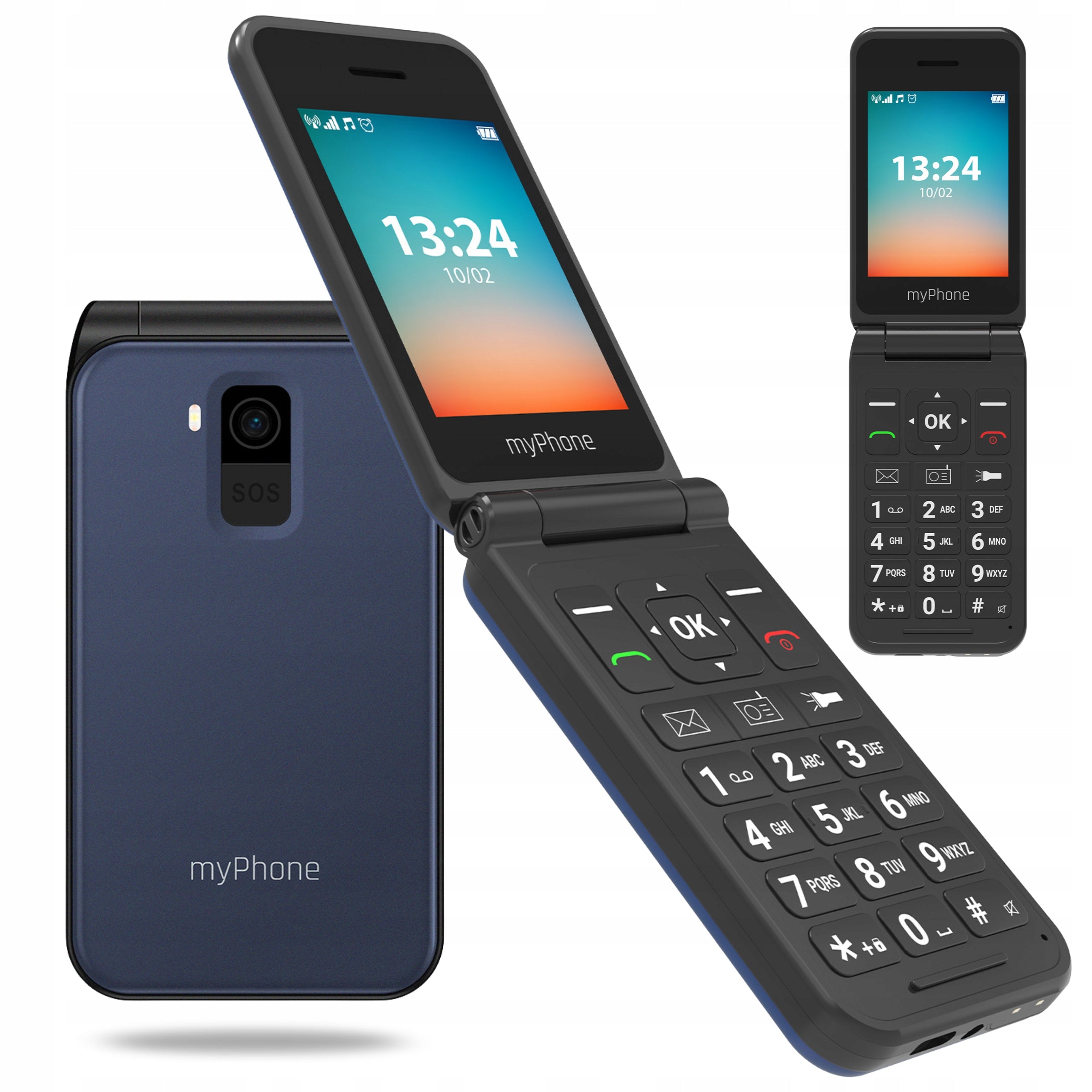 MOBILE PHONE MYPHONE FLIP LTE FOR SENIORS BUTTON SAUCE VOLTE 1000 MAH