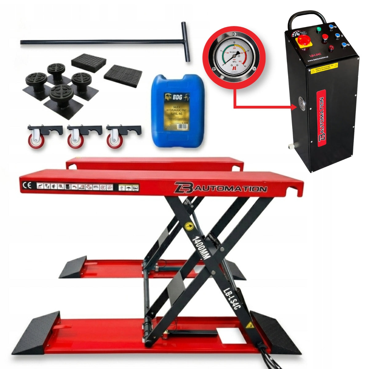 MOBILE SCISSOR LIFT 1,4M B-AUTOMATION LB-LS4C 3 TONS 140cm 400V