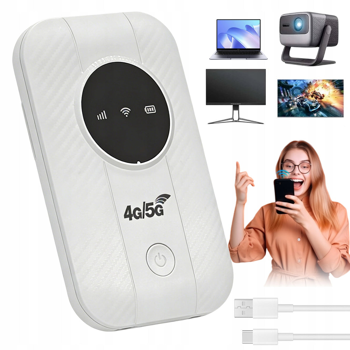 MOBILE SIM ROUTER without simlock 4G LTE 2,4GHZ wi-fi up to 10 devices