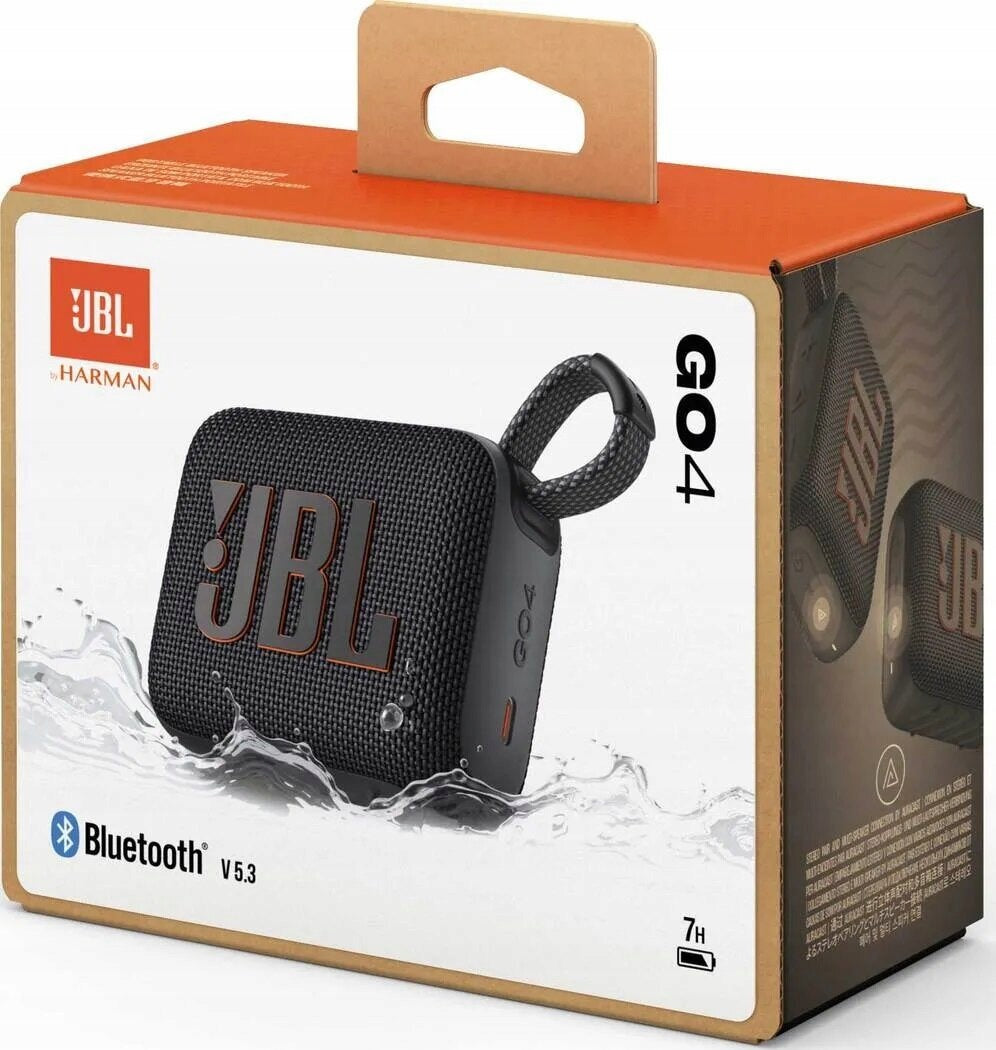 MOBILE SPEAKER JBL GO 4 BLACK / WIRELESS / WATERPROOF / BLUETOOTH /