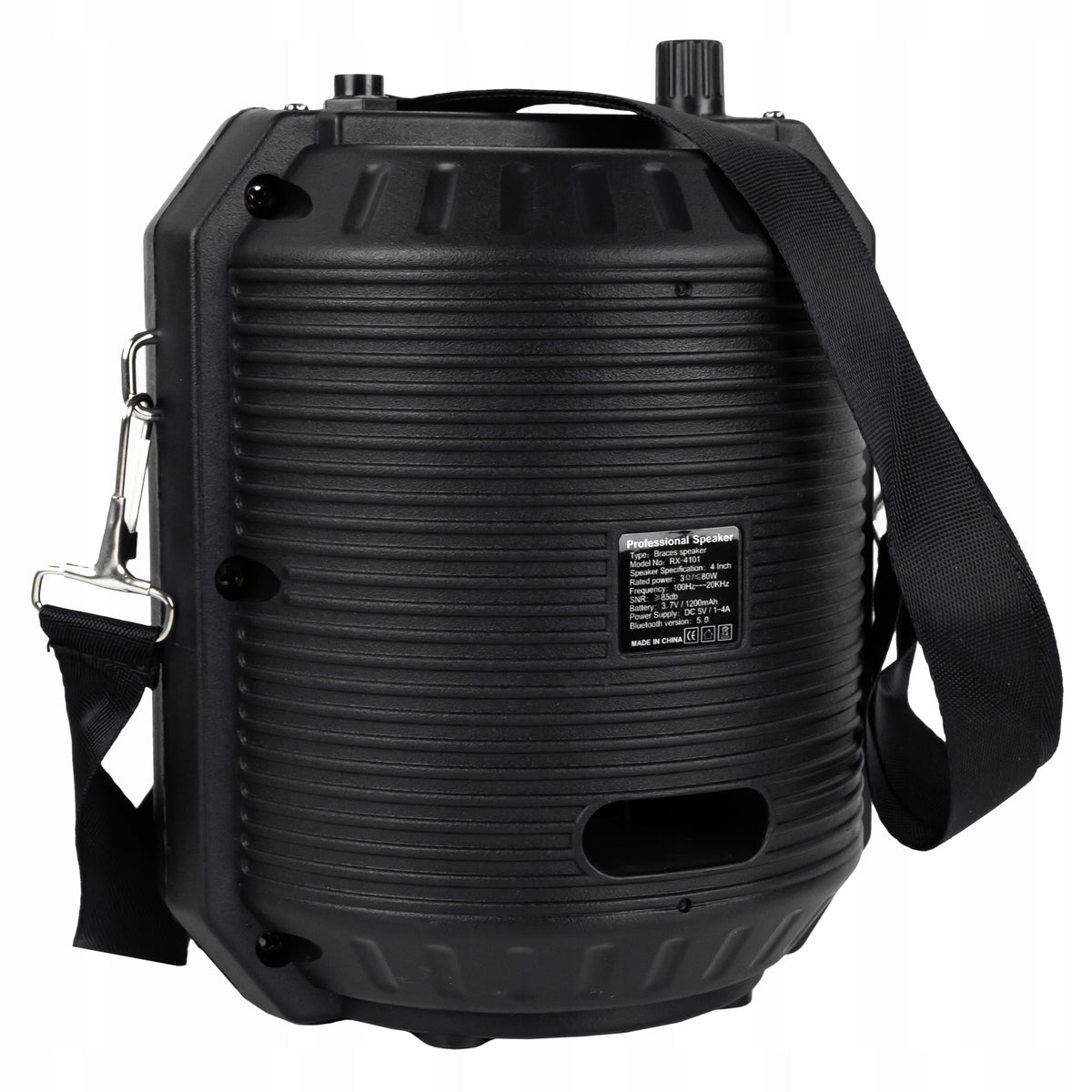 MOBILE SPEAKER WIRELESS BLUETOOTH RADIO PLAYER WITH STRAP ON FRAME Color black