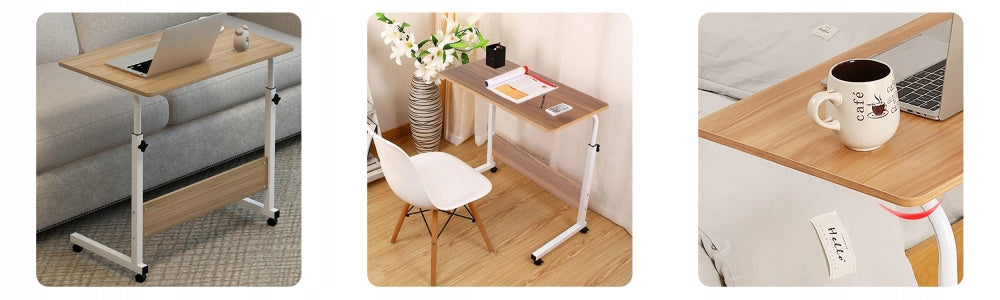 MOBILE TABLE ON WHEELS WITH HEIGHT ADJUSTMENT FOR WORK AND HOME