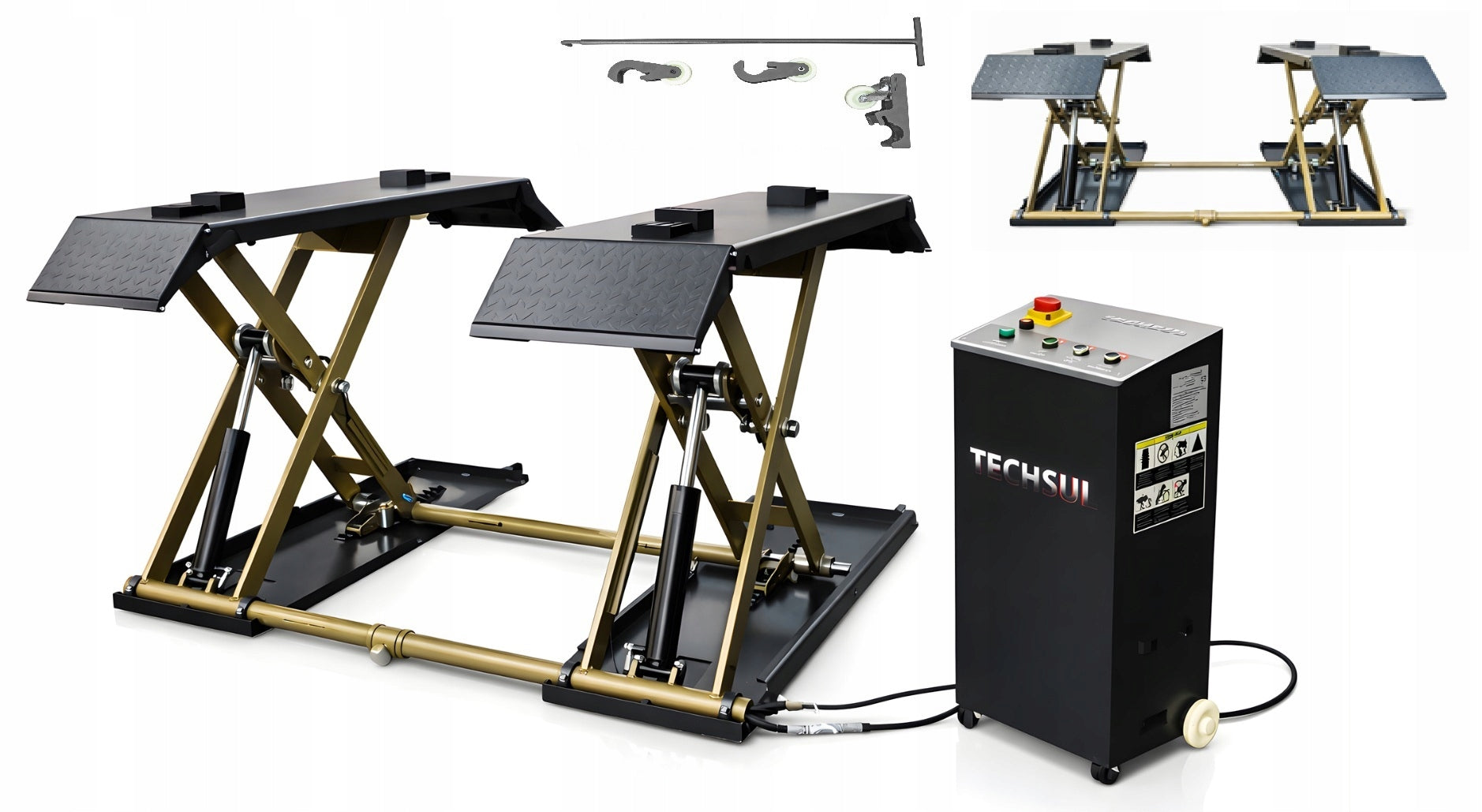 MOBILE scissor lift TECH1200N 3,5T HIGH 1200mm + rubber 230V