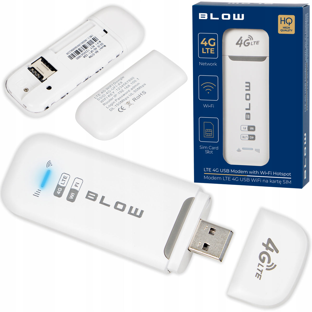 MODEM 4G LTE USB WIFI TO SIM CARD HOME ROUTER ODU MOBILE STRONG FAST